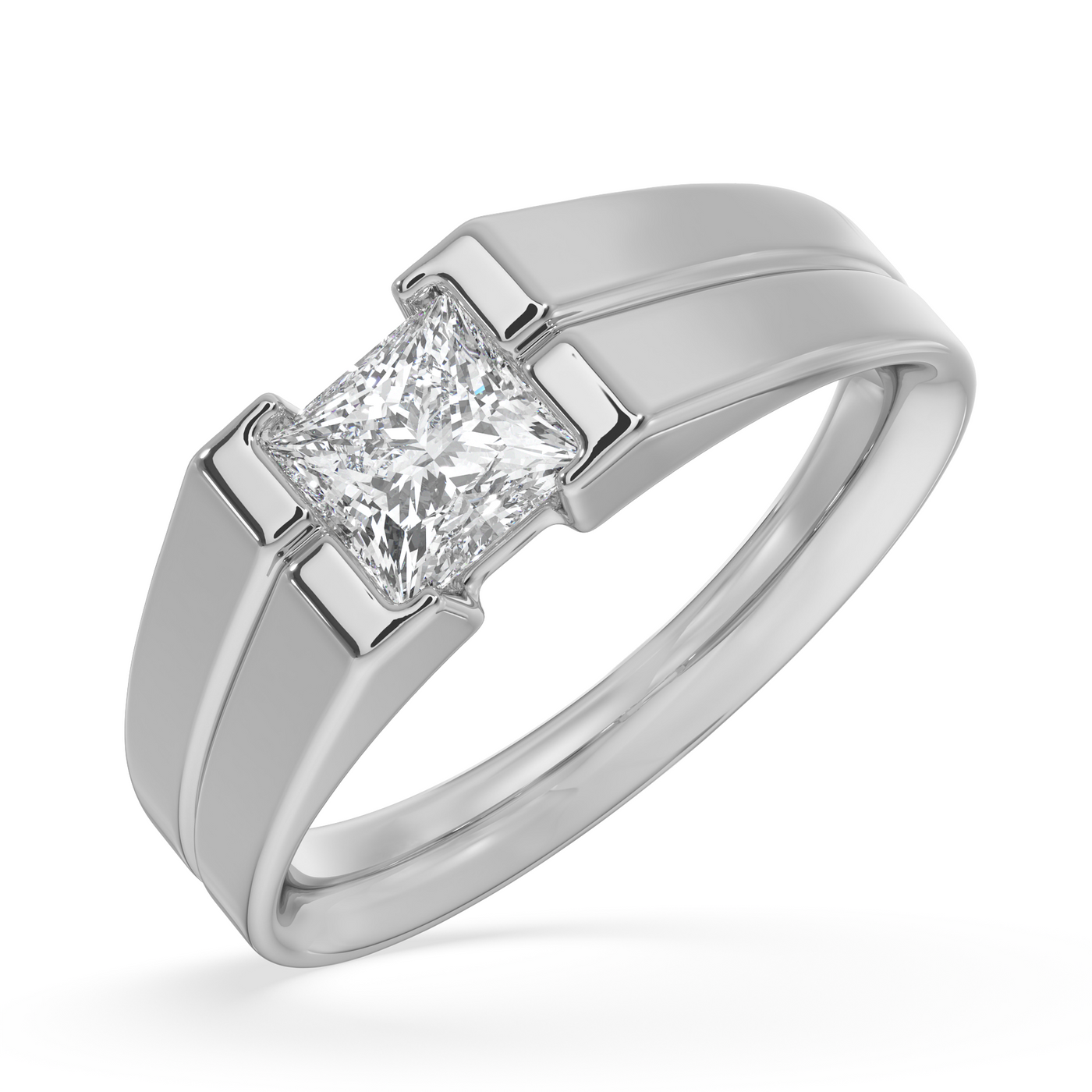 SY Men's Ring in Platinum, Majestic Solitaire