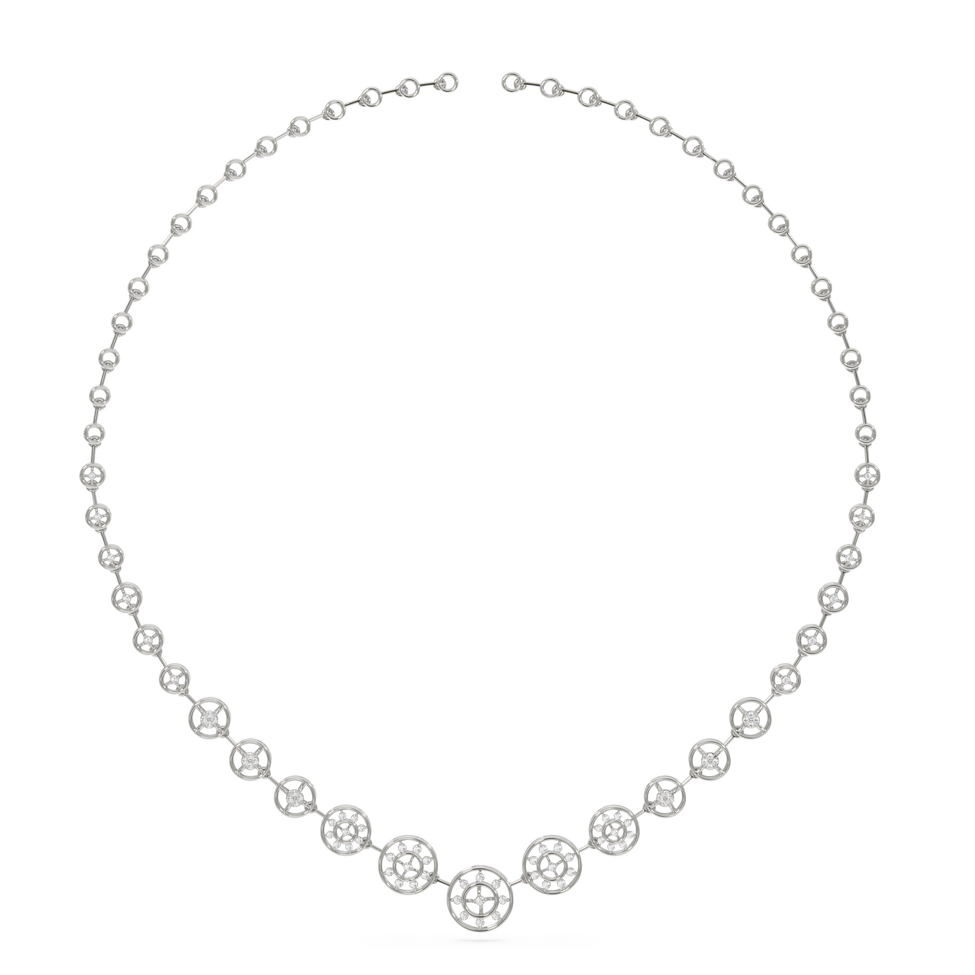 SY Women's Necklace in Platinum, Imperial Opulence