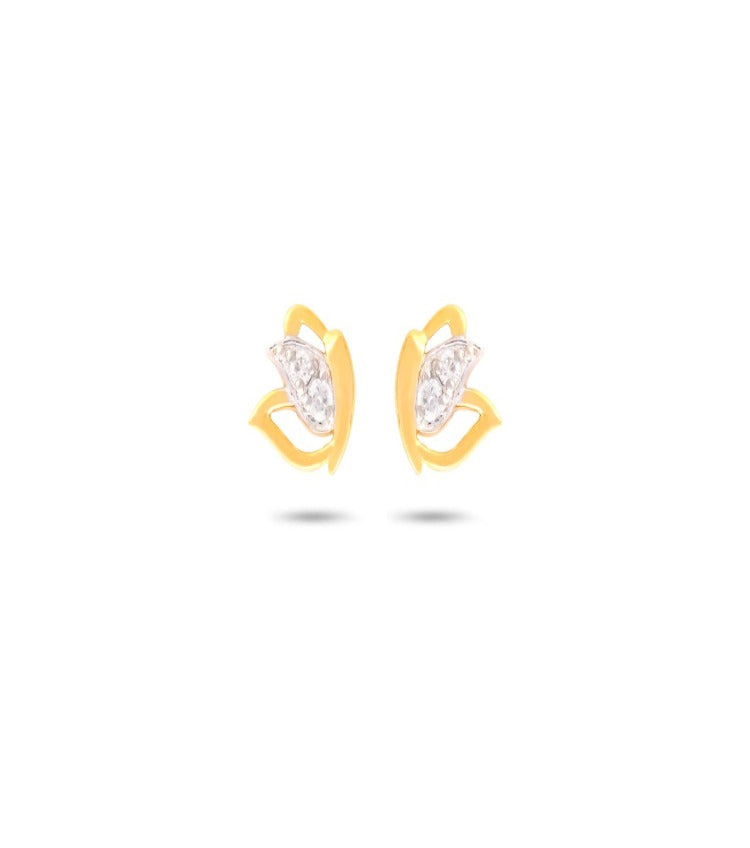 Fairy Butterfly Gold & Diamond Ear Stud