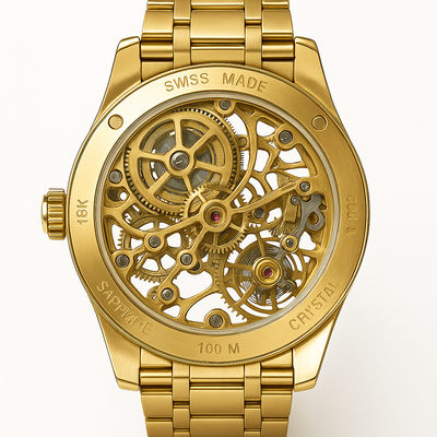 Premium Gold Emerald Diamond Watch