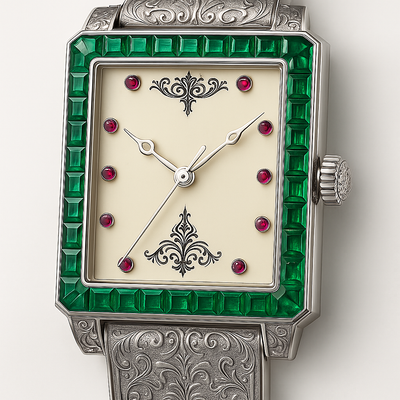 Vintage Emerald Luxe Timepiece