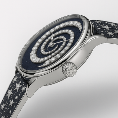Midnight Swirl Gold & Diamond Watch
