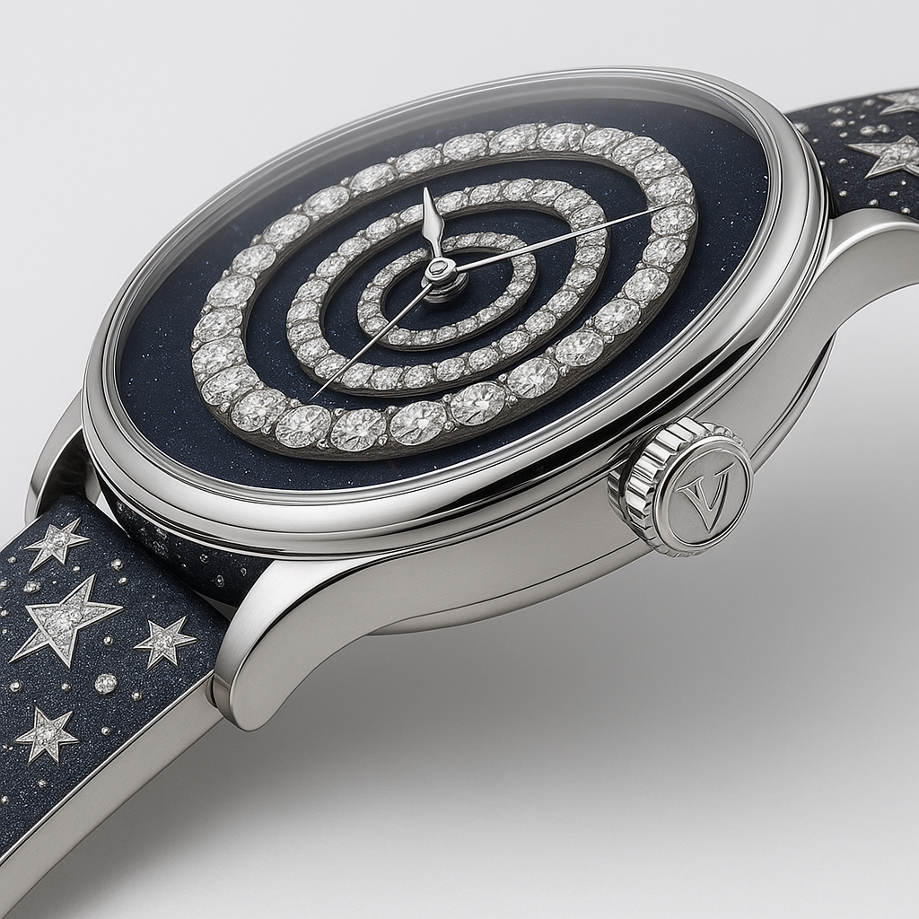 Midnight Swirl Gold & Diamond Watch