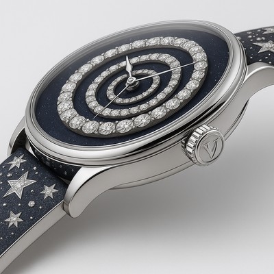 Midnight Swirl Gold & Diamond Watch