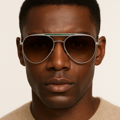 Gold Emerald & Diamond Statement Sunglasses
