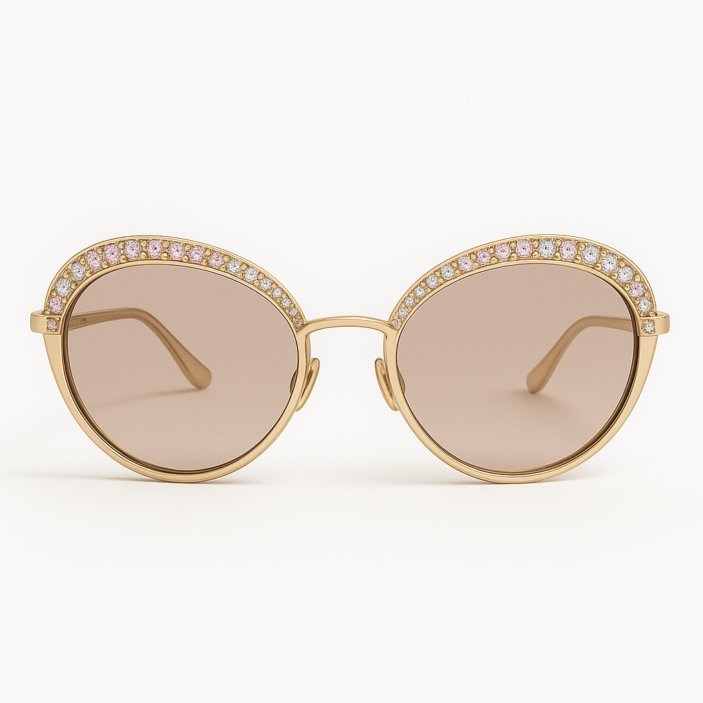 Diamond Gold Statement Sunglasses