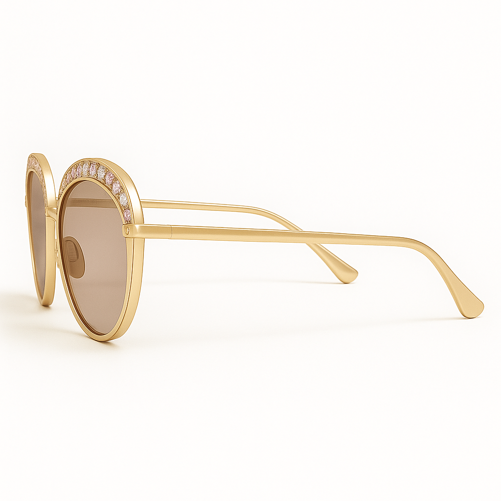 Diamond Gold Statement Sunglasses