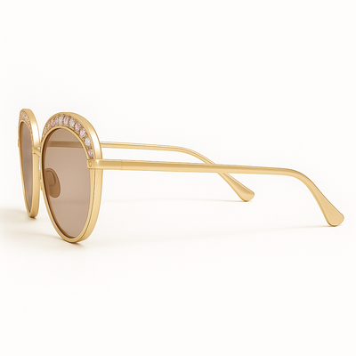 Diamond Gold Statement Sunglasses