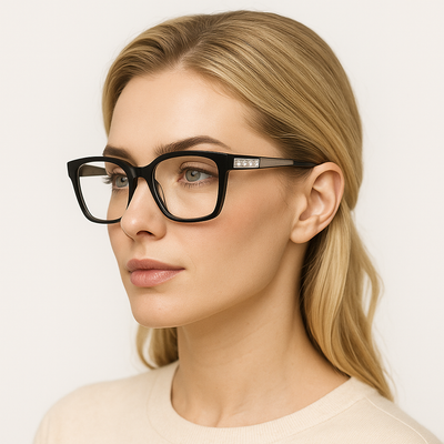 Unisex Gold Diamond Optical Glasses