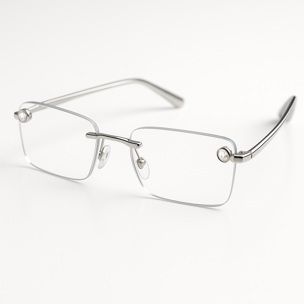 Frameless Gold Optical Glasses – Unisex