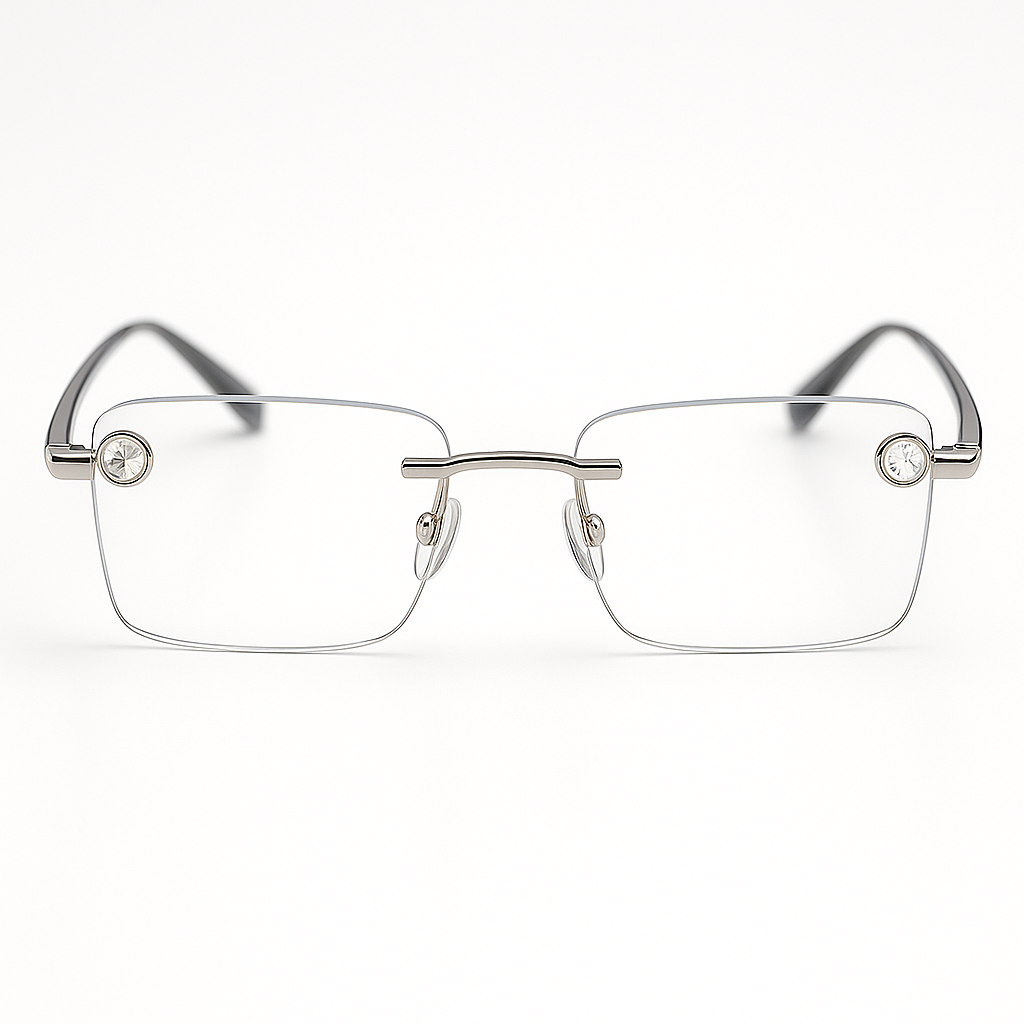 Frameless Gold Optical Glasses – Unisex