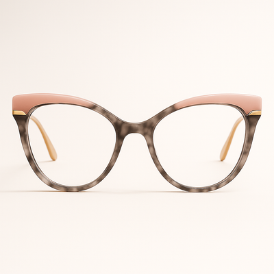 Dual-Tone Pink and Brown Gold Spectacles
