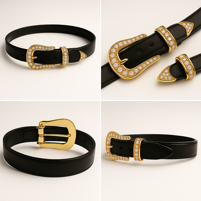 Designer Gold & Diamond Waist Belt