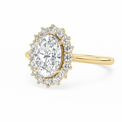SY Center Oval with side diamonds