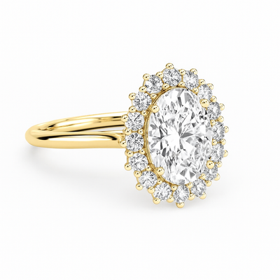 SY Center Oval with side diamonds
