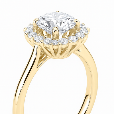 SY Center Oval with side diamonds