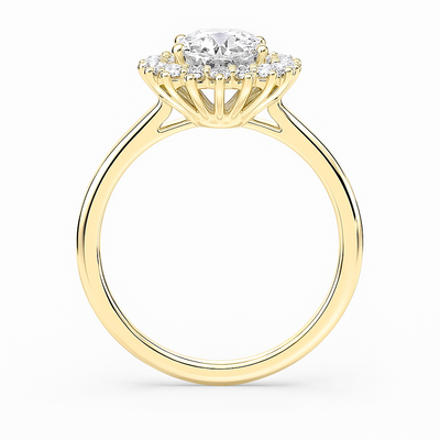 SY Center Oval with side diamonds