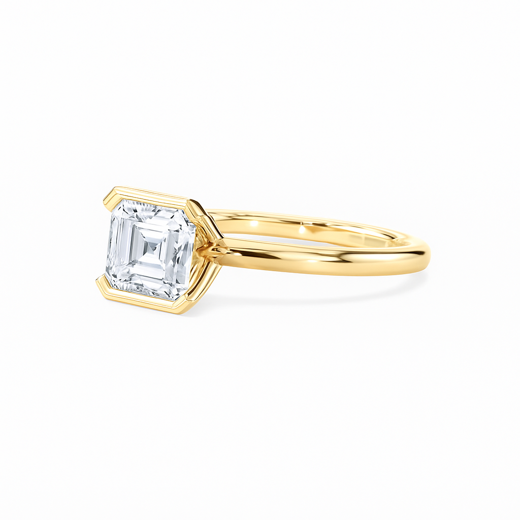 Bezel-Set Emerald Solitaire Ring