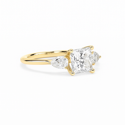 Princess Pear Solitaire Ring