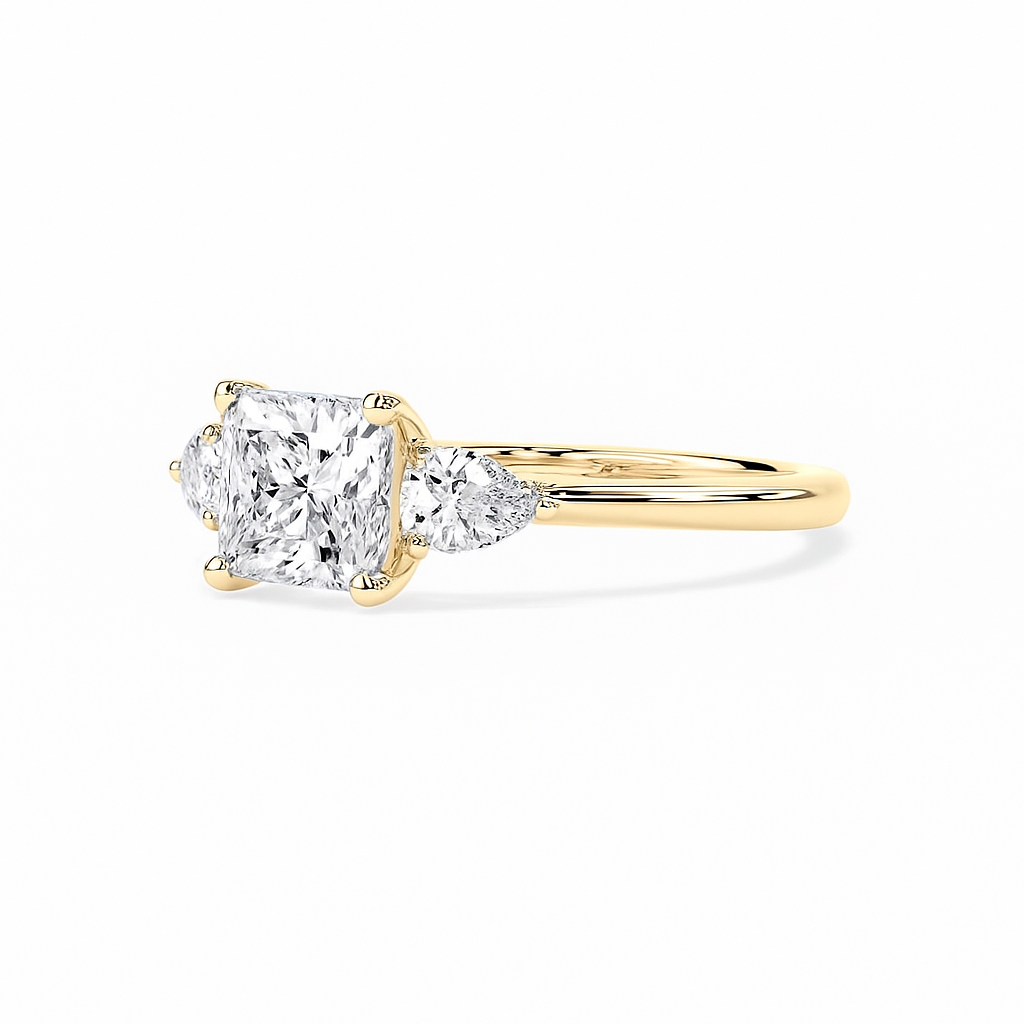 Princess Pear Solitaire Ring