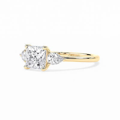 Princess Pear Solitaire Ring
