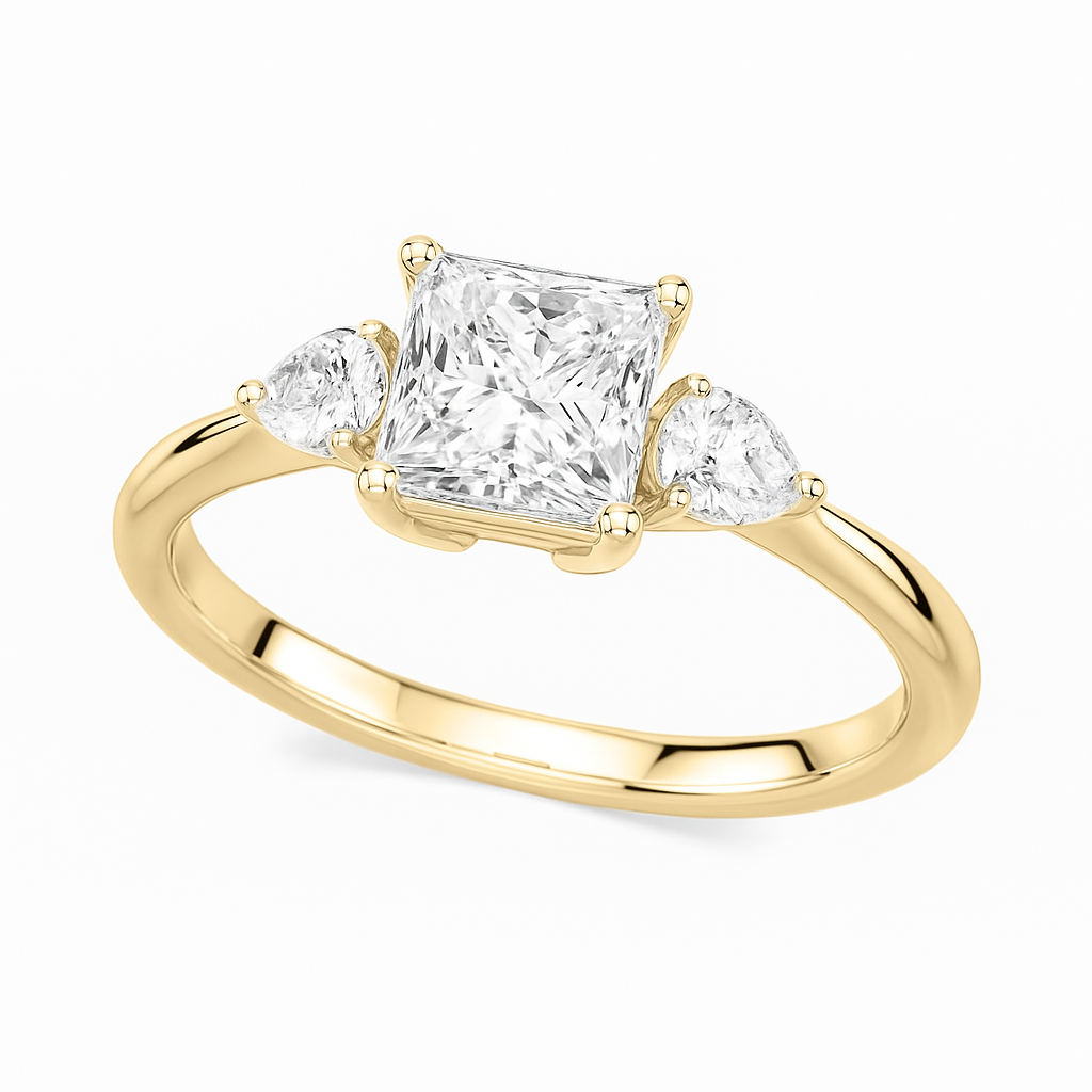 Princess Pear Solitaire Ring