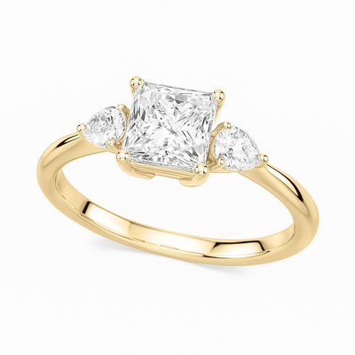 Princess Pear Solitaire Ring