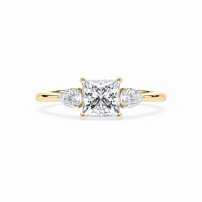 Princess Pear Solitaire Ring