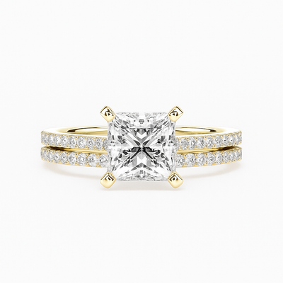 Elite Dual Pavé Princess Ring