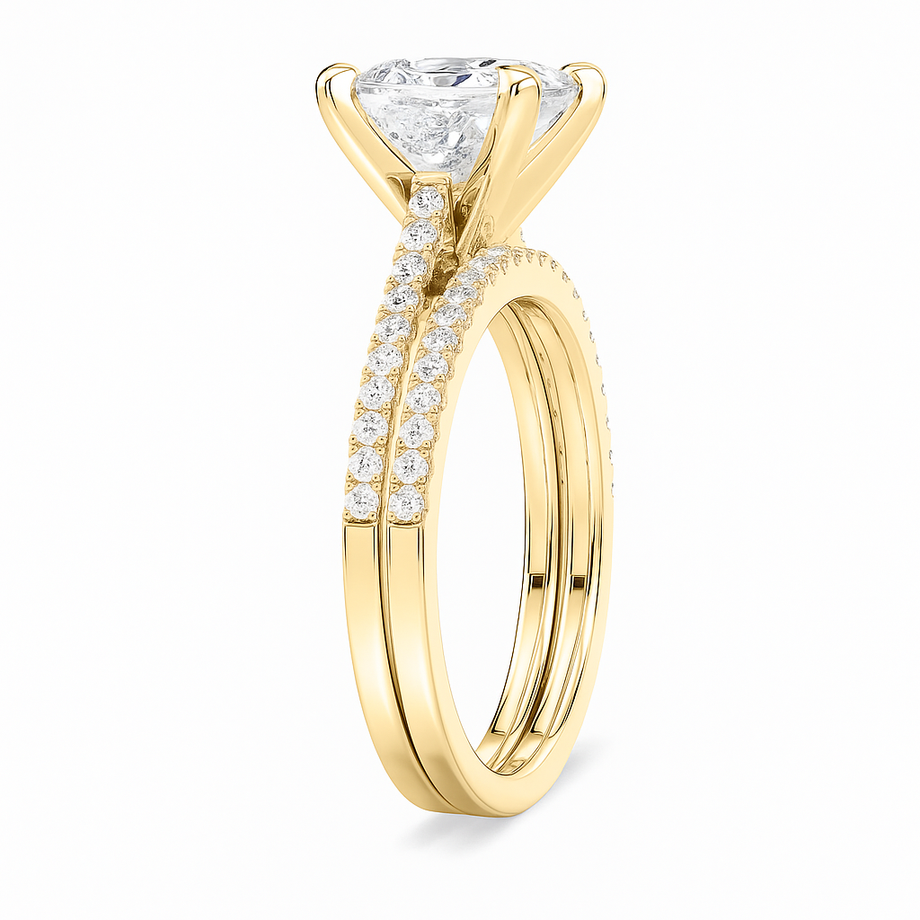 Elite Dual Pavé Princess Ring