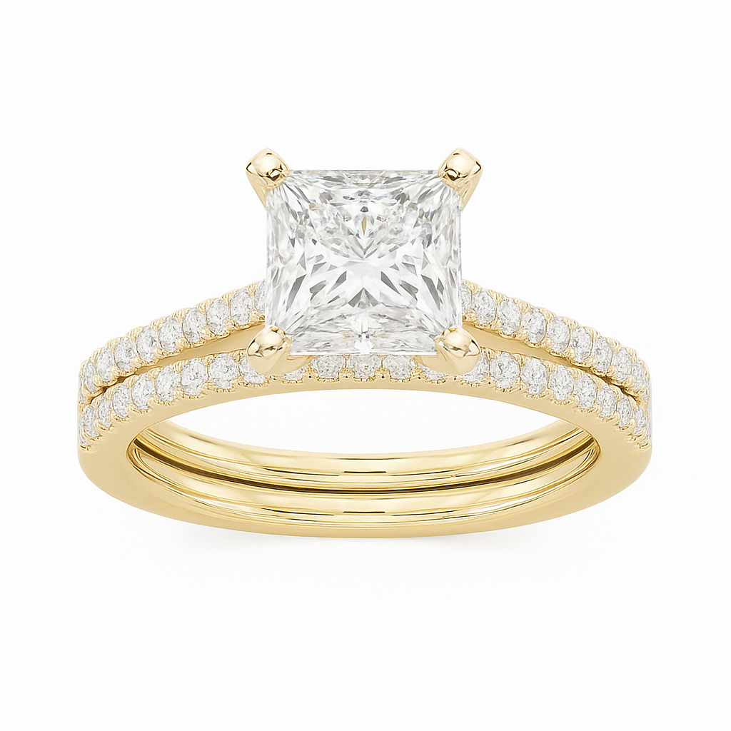 Elite Dual Pavé Princess Ring
