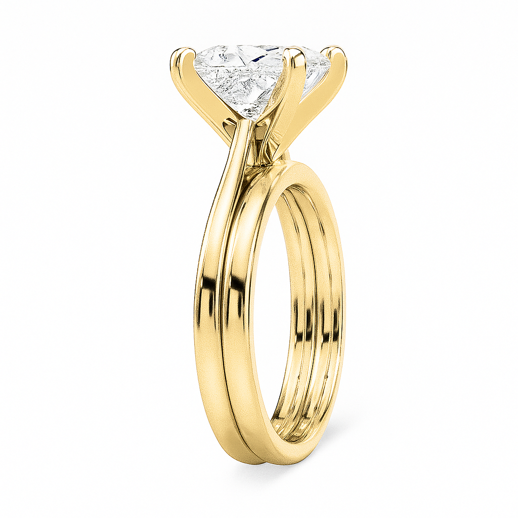 Princess-Cut Dual Band Ring