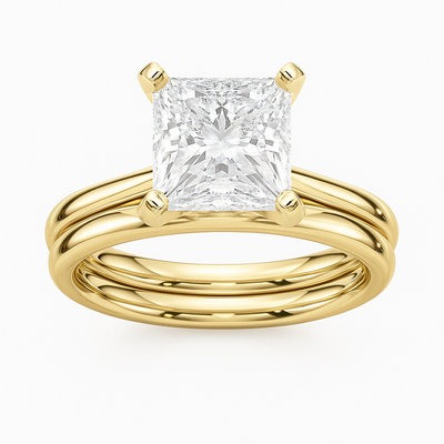 Princess-Cut Dual Band Ring