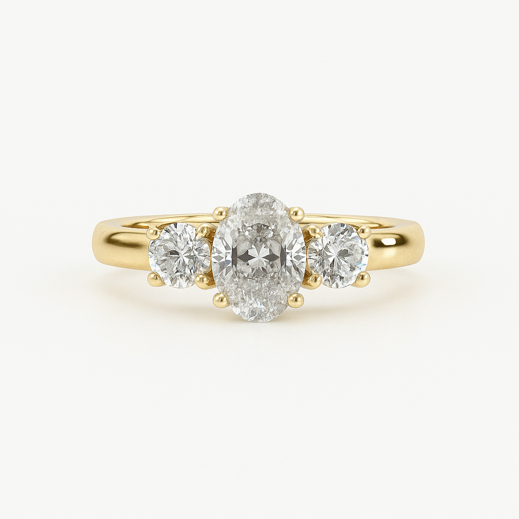 Oval Trio Diamond Ring