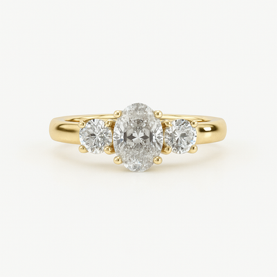 Oval Trio Diamond Ring
