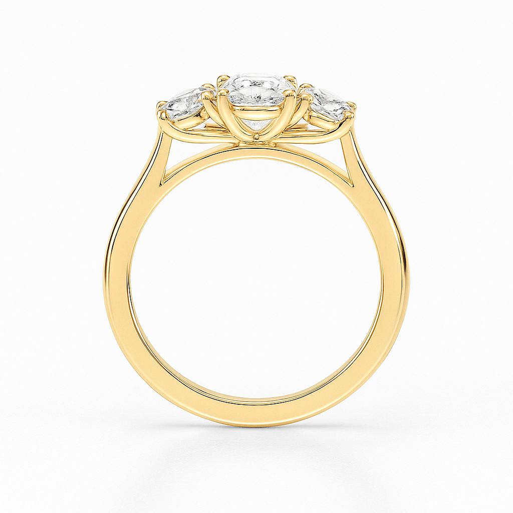 Oval Trio Diamond Ring