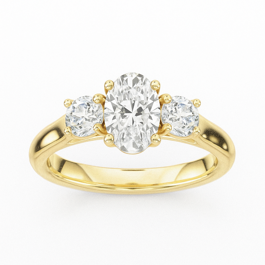 Oval Trio Diamond Ring