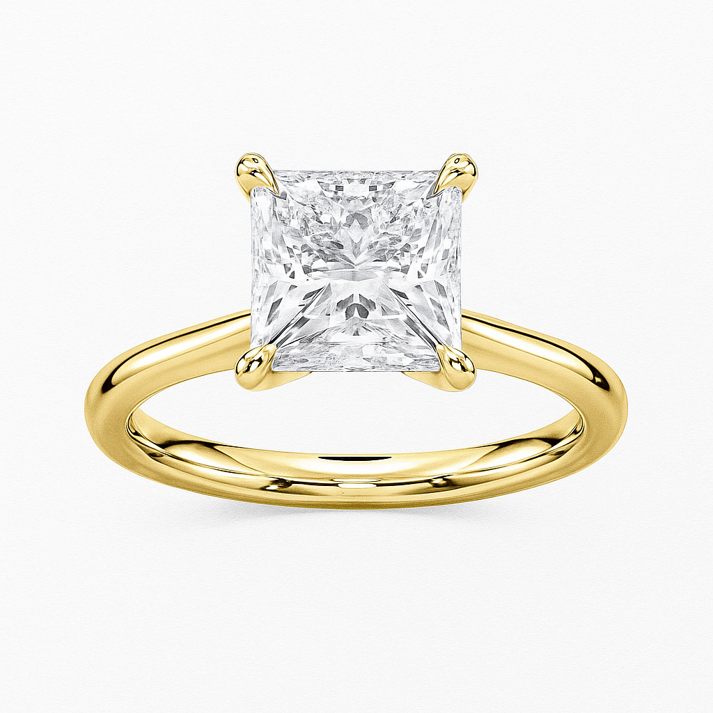 Classic Princess Solitaire Ring