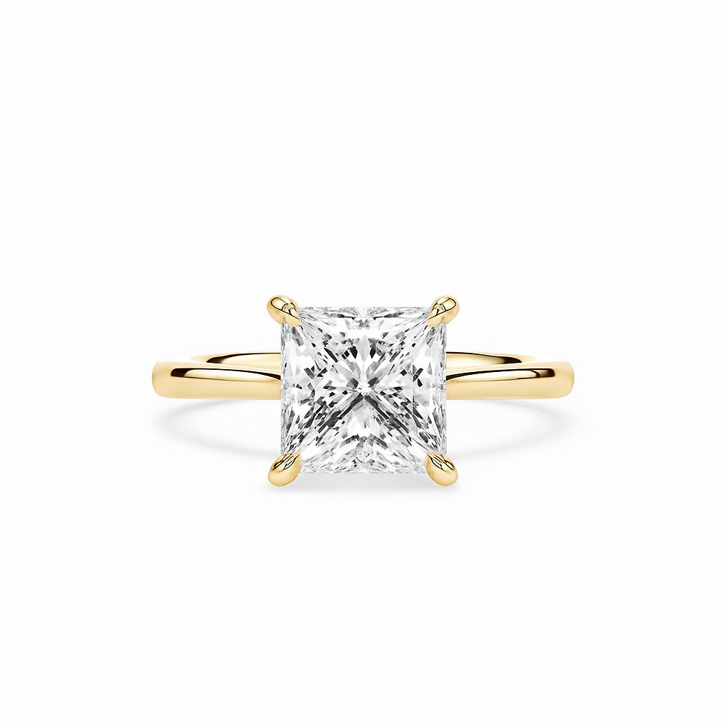 Classic Princess Solitaire Ring