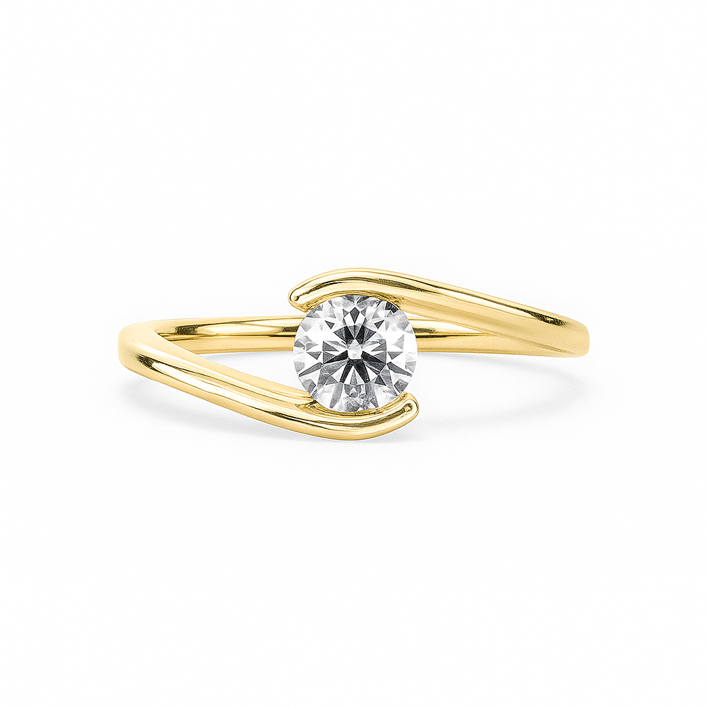 Classic Twist Round Solitaire Ring