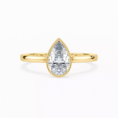 Classic Pear Bezel Ring
