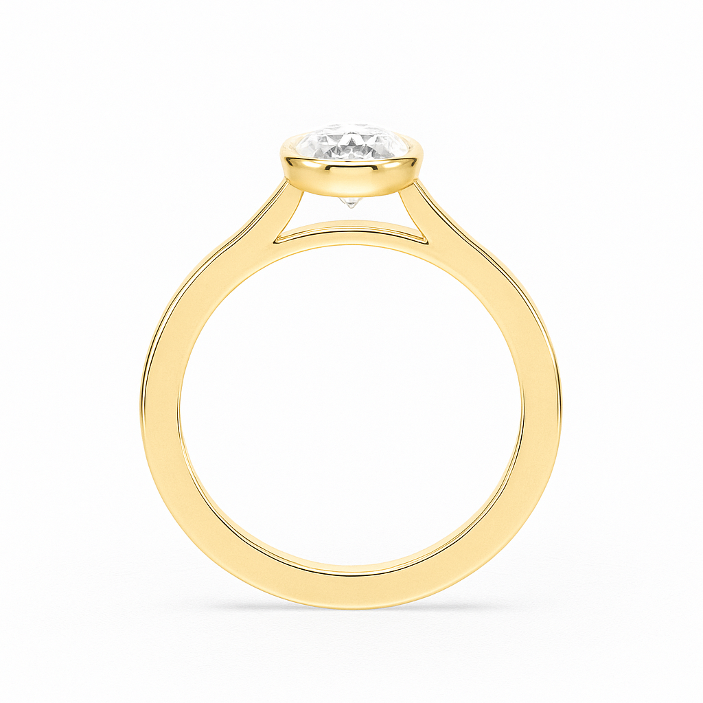 Classic Pear Bezel Ring