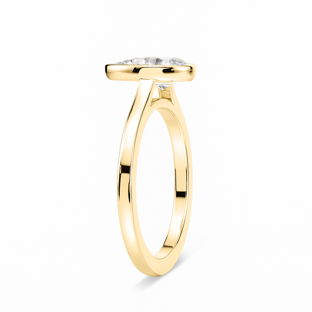Classic Pear Bezel Ring