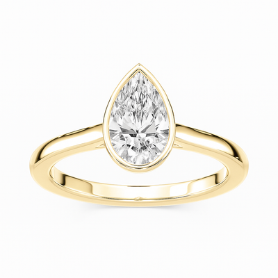 Classic Pear Bezel Ring