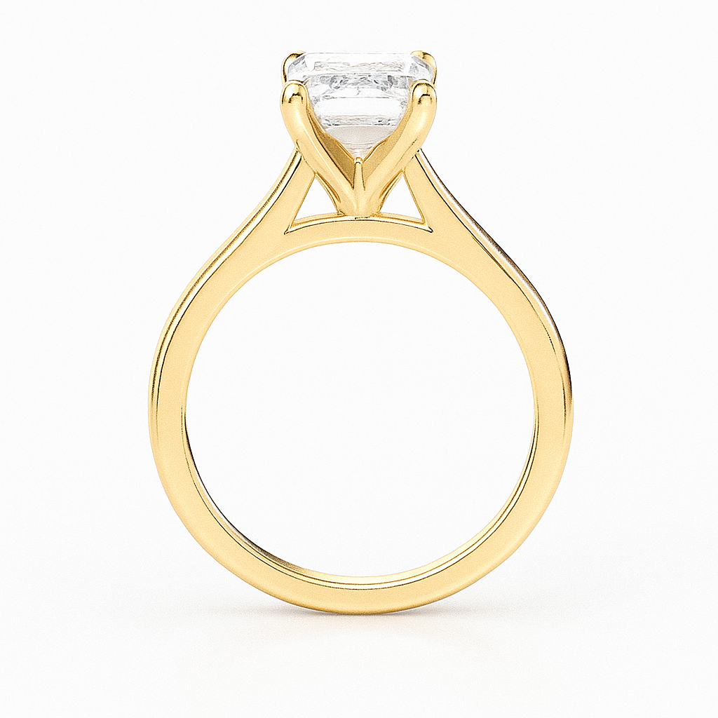 Classic Emerald Solitaire Ring