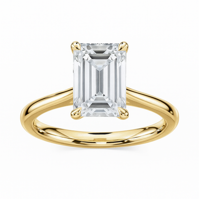 Classic Emerald Solitaire Ring