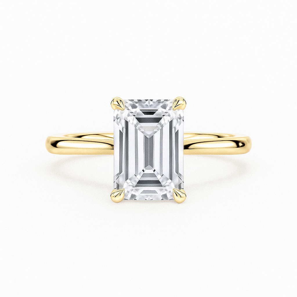 Classic Emerald Solitaire Ring