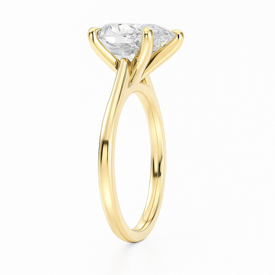 Classic Pear Solitaire Ring