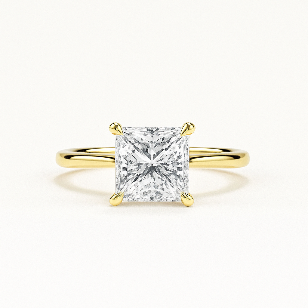Classic Princess Solitaire Ring