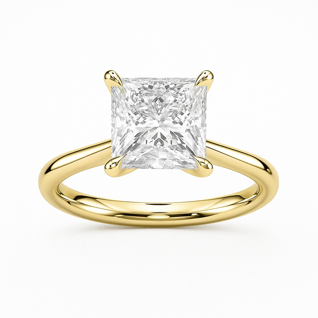 Classic Princess Solitaire Ring